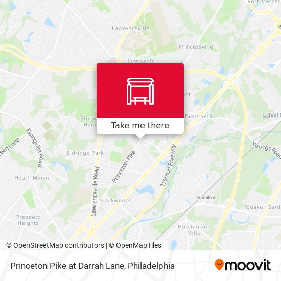 Princeton Pike at Darrah Lane map