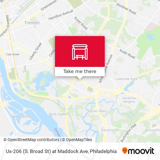 Mapa de Us-206 (S. Broad St) at Maddock Ave