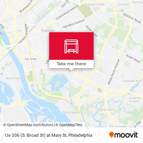 Us-206 (S. Broad St) at Mary St map