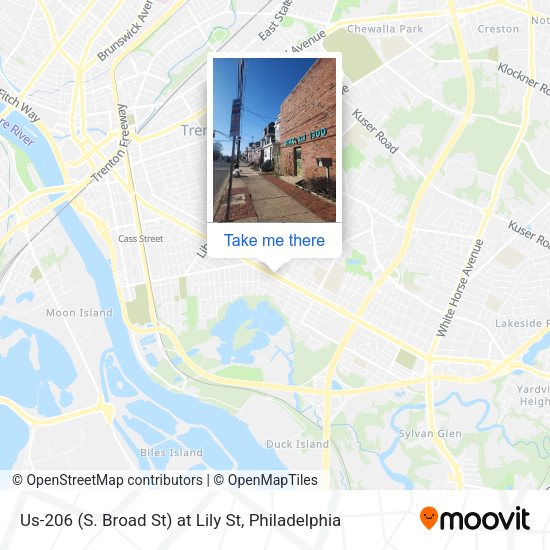 Us-206 (S. Broad St) at Lily St map
