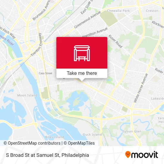 S Broad St at Samuel St map
