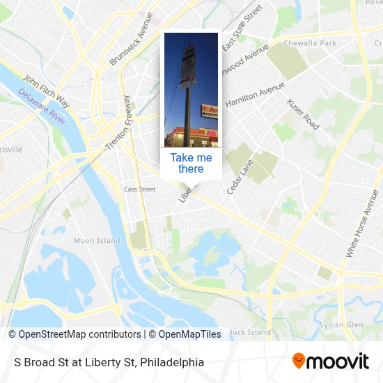 S Broad St at Liberty St map