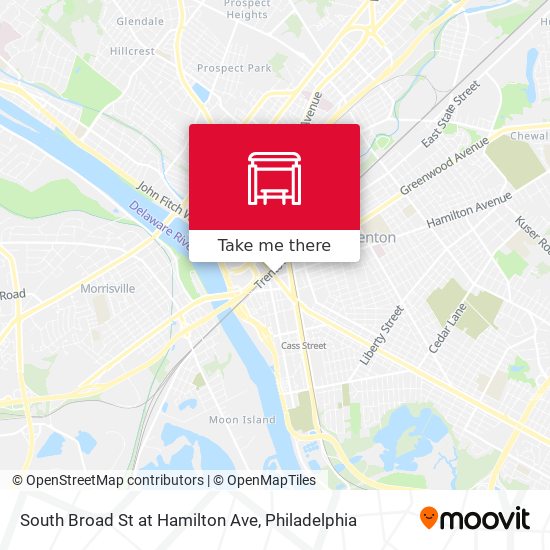 South Broad St at Hamilton Ave map