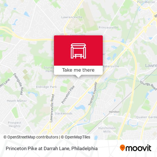 Princeton Pike at Darrah Lane map
