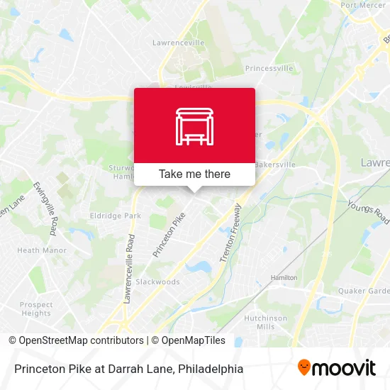 Princeton Pike at Darrah Lane map