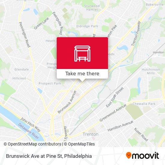 Mapa de Brunswick Ave at Pine St