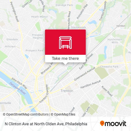 N Clinton Ave at North Olden Ave map