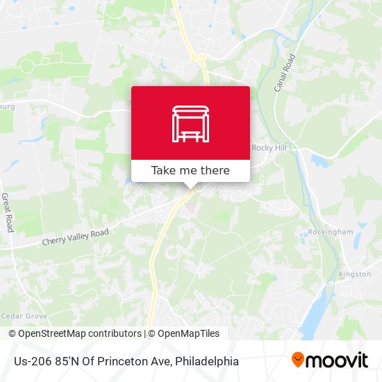 Us-206  85'N Of Princeton Ave map