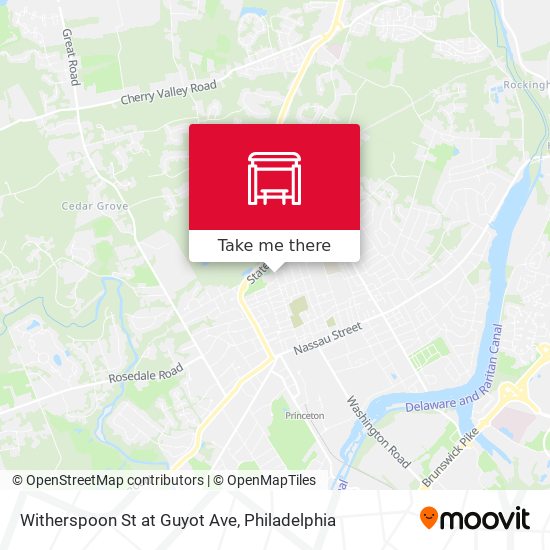 Witherspoon St at Guyot Ave map