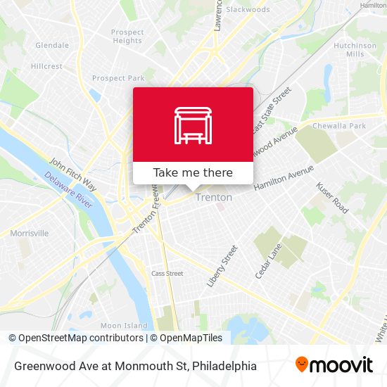 Greenwood Ave at Monmouth St map