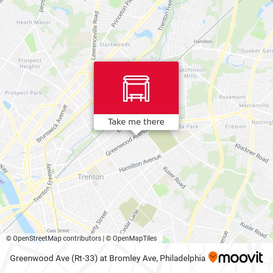 Greenwood Ave (Rt-33) at Bromley Ave map