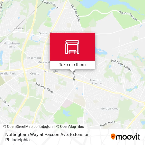 Nottingham Way at Paxson Ave. Extension map