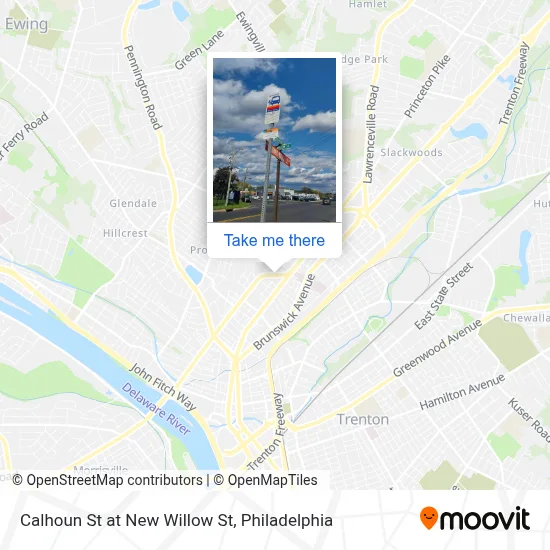 Calhoun St at New Willow St map