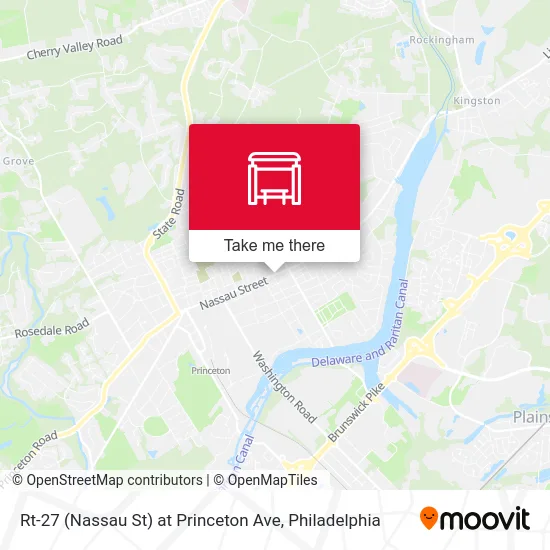 Rt-27 (Nassau St) at Princeton Ave map