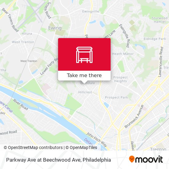 Parkway Ave at Beechwood Ave map