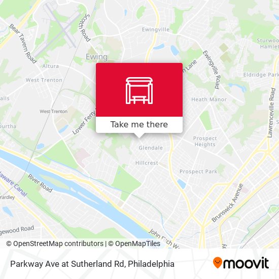 Parkway Ave at Sutherland Rd map