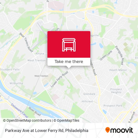 Parkway Ave at Lower Ferry Rd map