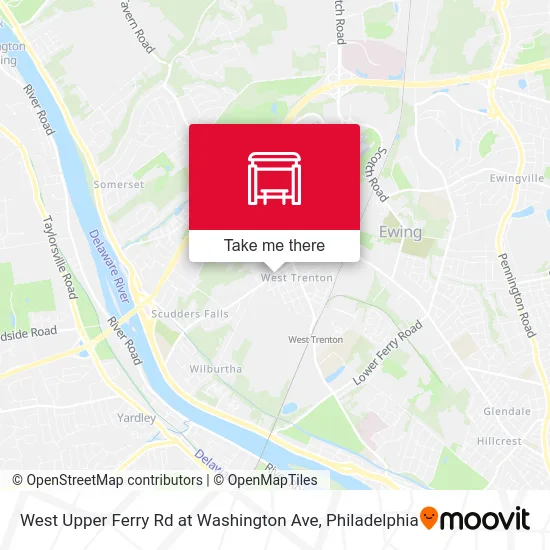 West Upper Ferry Rd at Washington Ave map