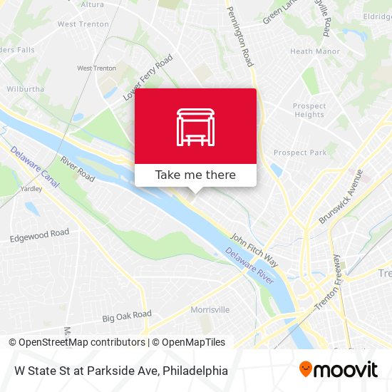 W State St at Parkside Ave map