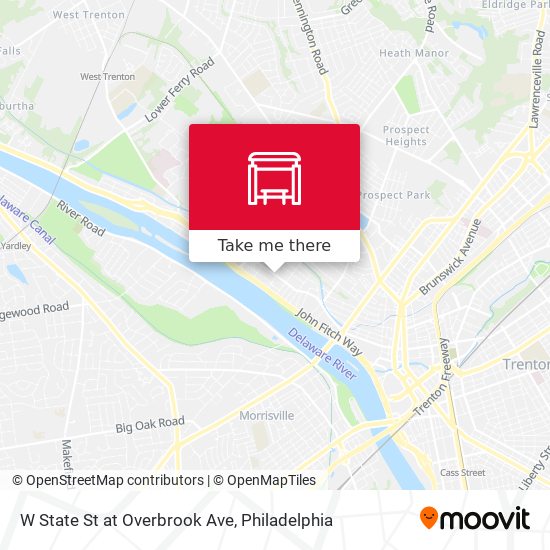 W State St at Overbrook Ave map