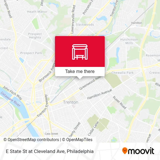 E State St at Cleveland Ave map