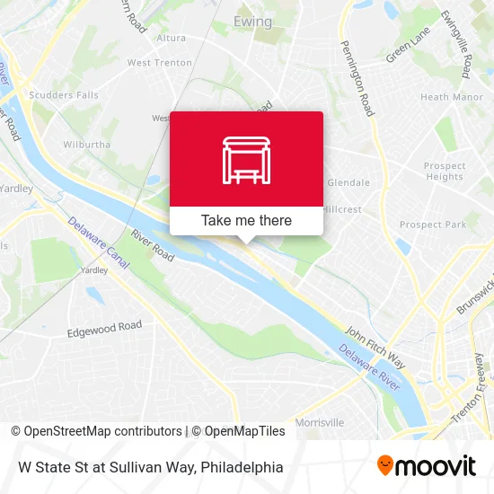 W State St at Sullivan Way map