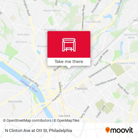 N Clinton Ave at Ott St map