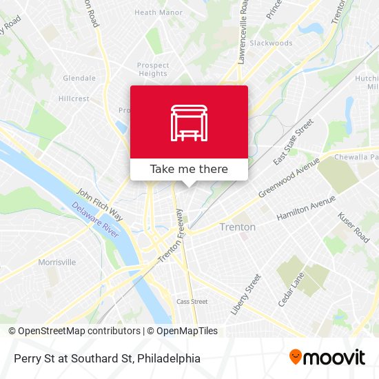 Perry St at Southard St map
