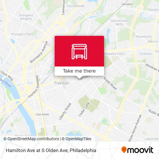 Mapa de Hamilton Ave at S Olden Ave