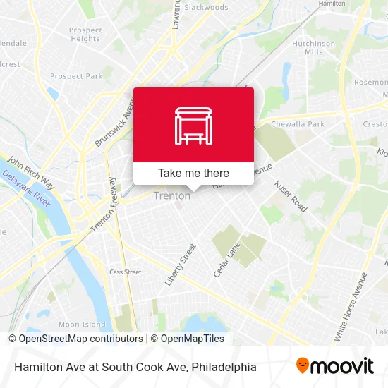 Hamilton Ave at South Cook Ave map