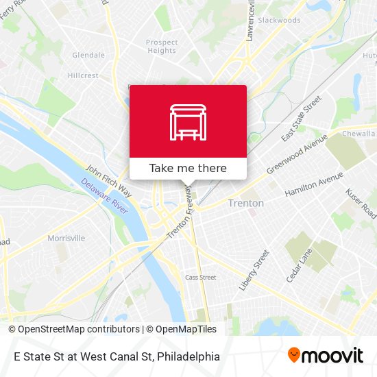 E State St at West Canal St map