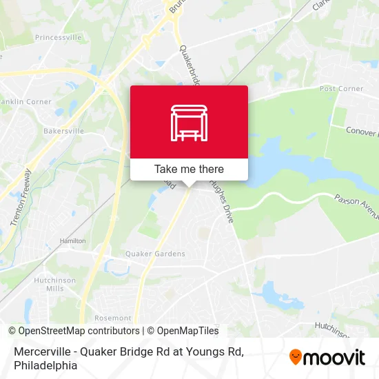 Mercerville - Quaker Bridge Rd at Youngs Rd map