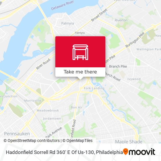 Haddonfield Sorrell Rd 360' E Of Us-130 map