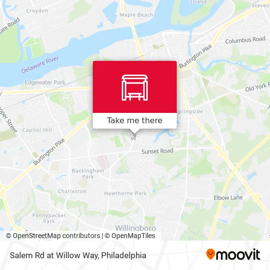 Salem Rd at Willow Way map