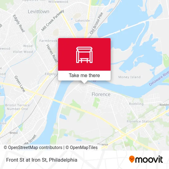 Front St at Iron St map