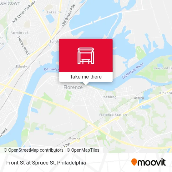 Front St at Spruce St map