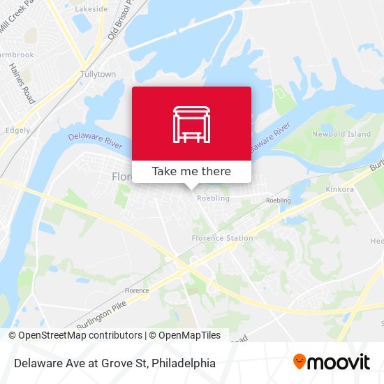Delaware Ave at Grove St map