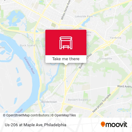 Us-206 at Maple Ave map
