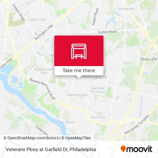 Veterans Pkwy at Garfield Dr map