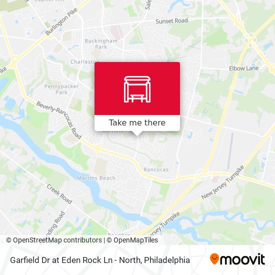 Garfield Dr at Eden Rock Ln - North map