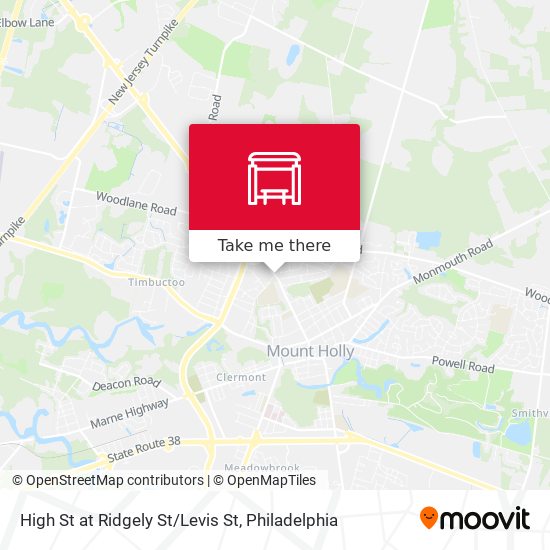 High St at Ridgely  St / Levis St map