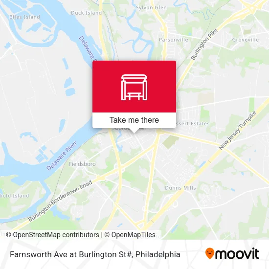 Farnsworth Ave at Burlington St# map