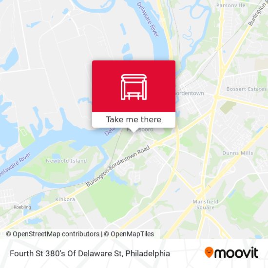 Fourth St 380's Of Delaware St map