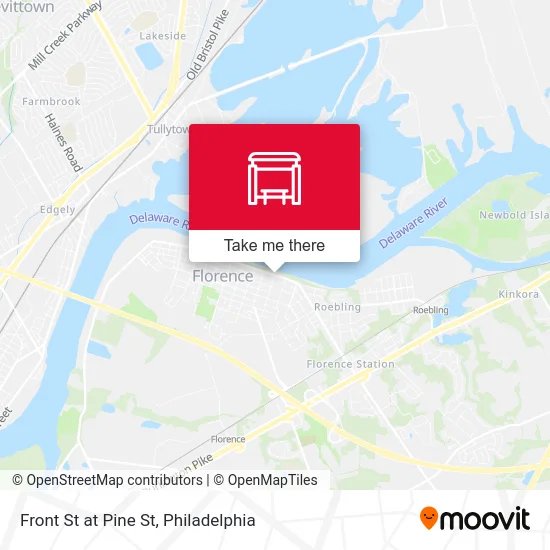 Front St at Pine St map