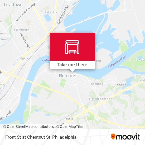 Front St at Chestnut St map