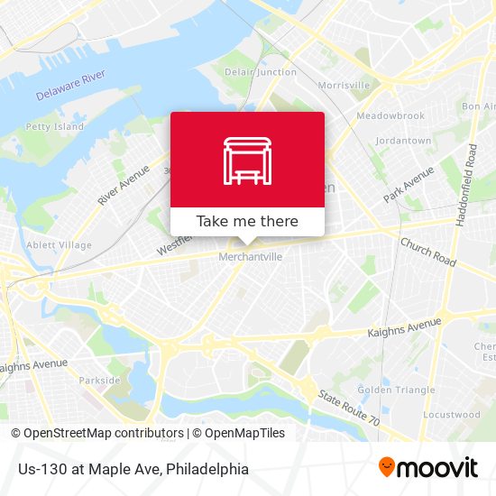 Us-130 at Maple Ave map