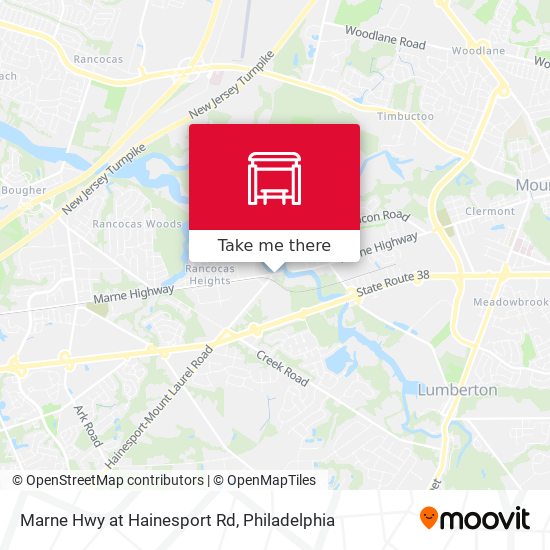 Marne Hwy at Hainesport Rd map