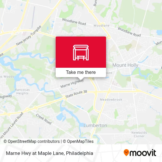 Marne Hwy at Maple Lane map