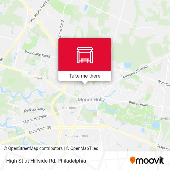 High St at Hillside Rd map
