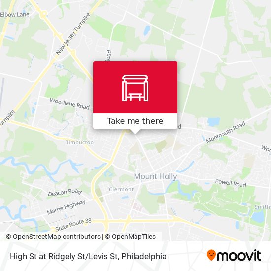High St at Ridgely  St / Levis St map